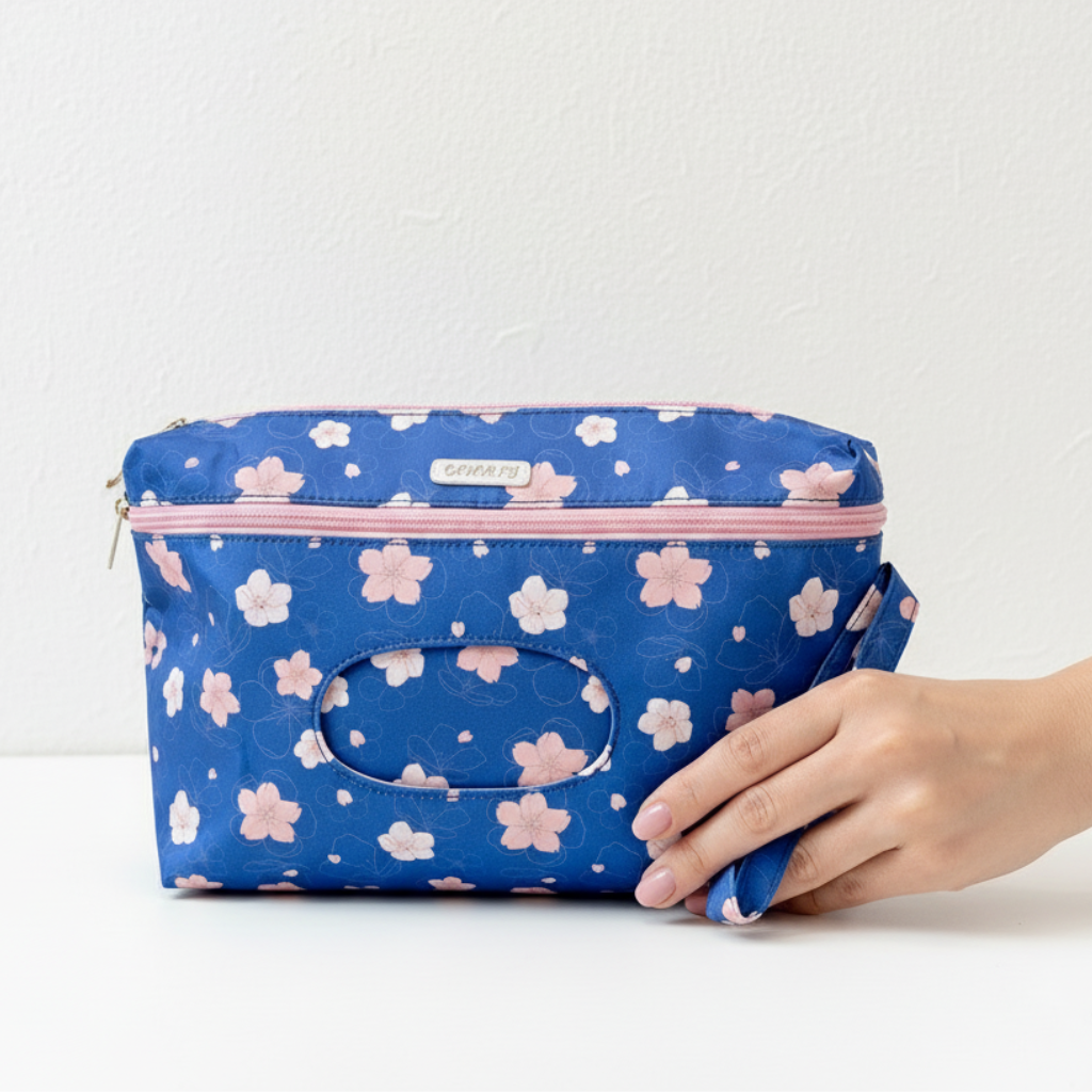 Emmery Zippy Go Diaper Clutch Bag - Sakura Bloom