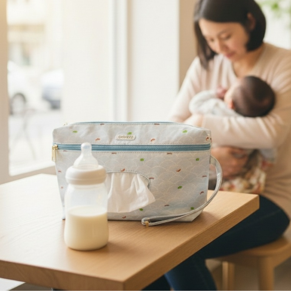 Emmery Zippy Go Diaper Clutch Bag - The Koi Garden