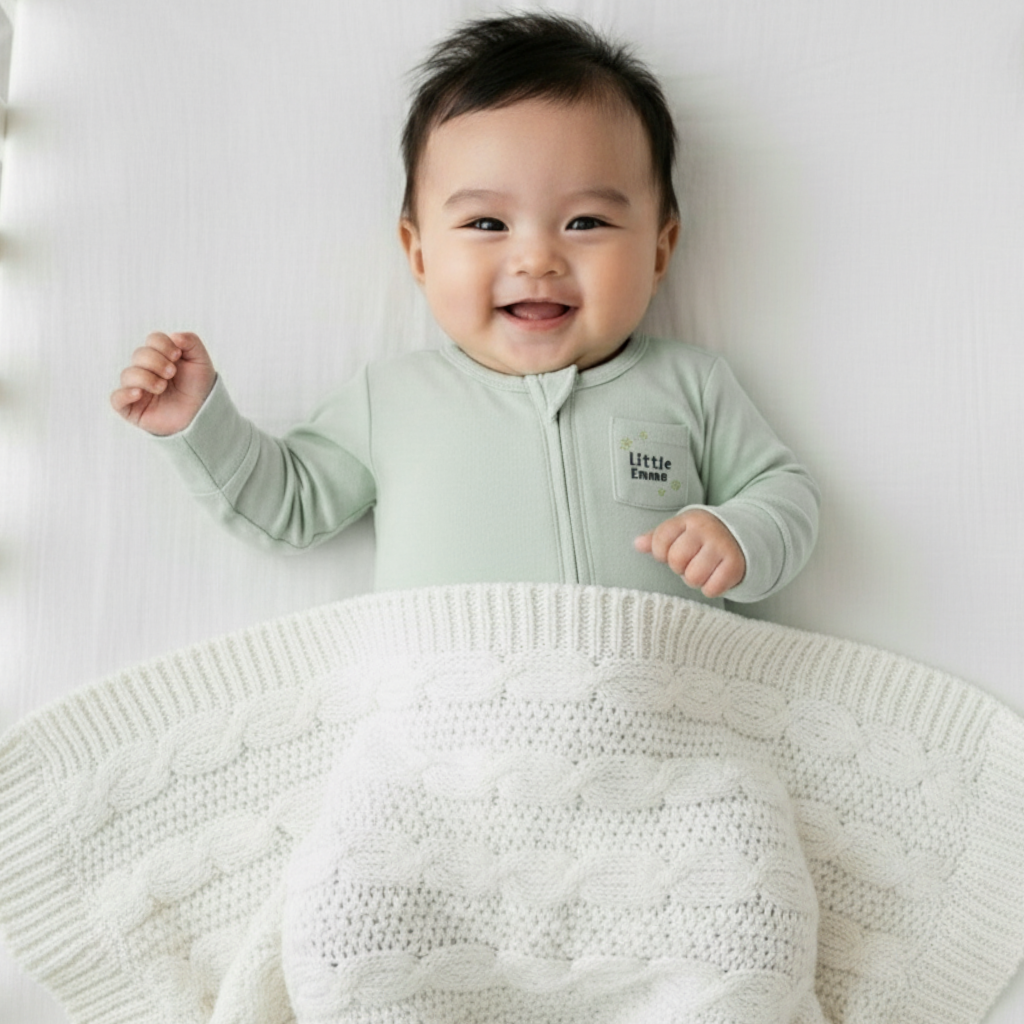 Little Emme Premium Bamboo Sleepsuits - Sage