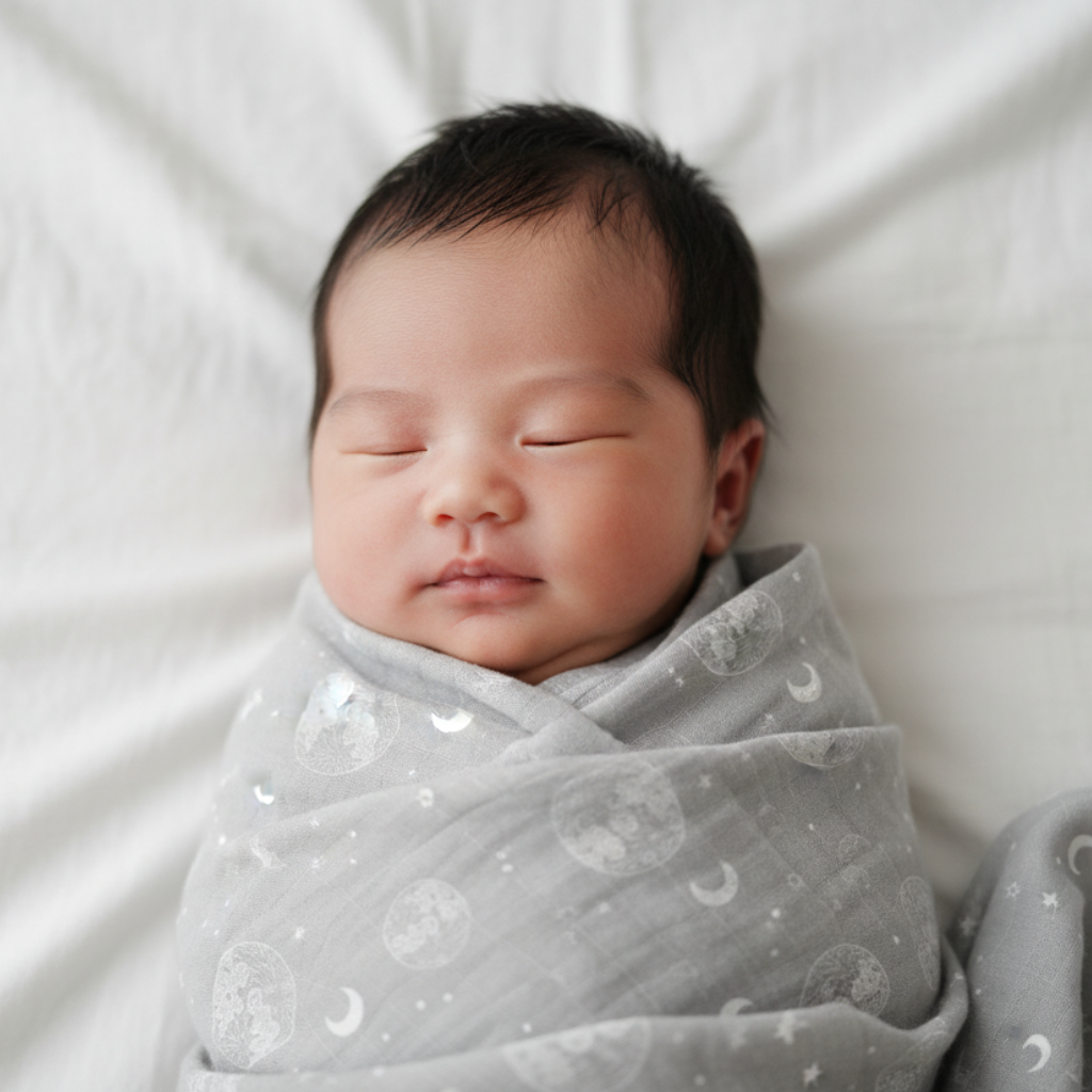 Little Emme Swaddle Blanket - Luna's Night Sky