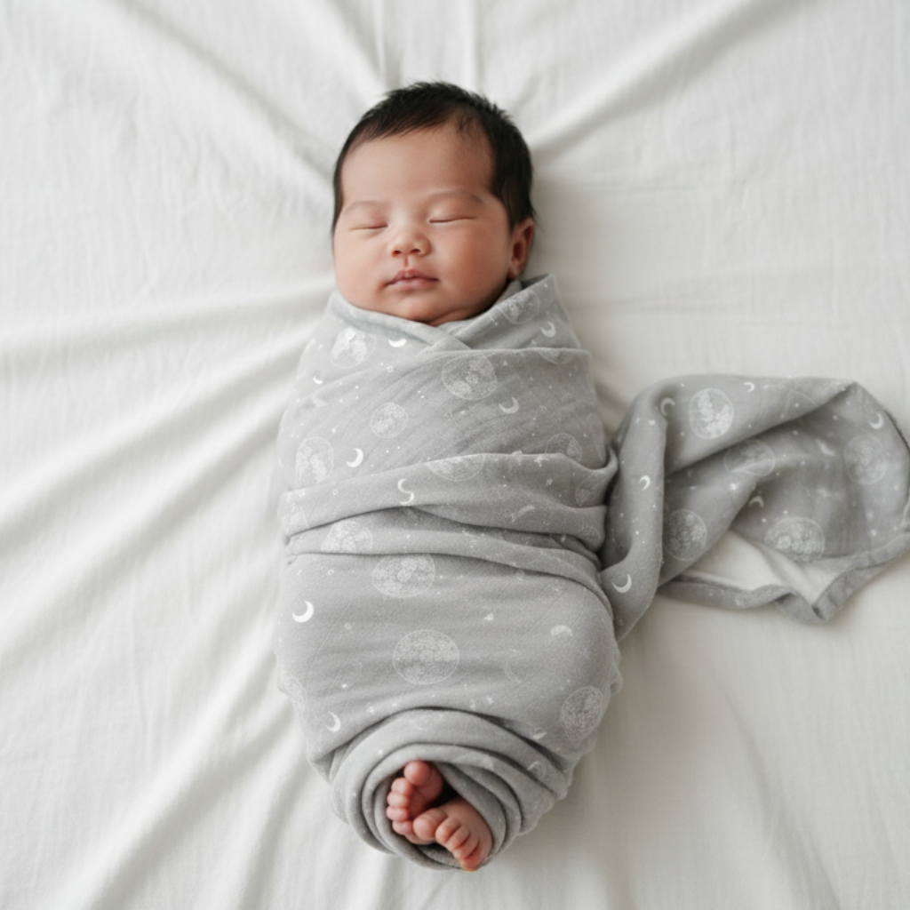 Little Emme Swaddle Blanket - Luna's Night Sky