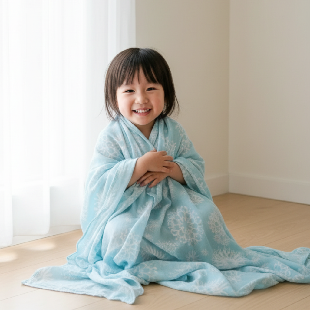 Bamboo Muslin Swaddle Blanket - Snowflakes