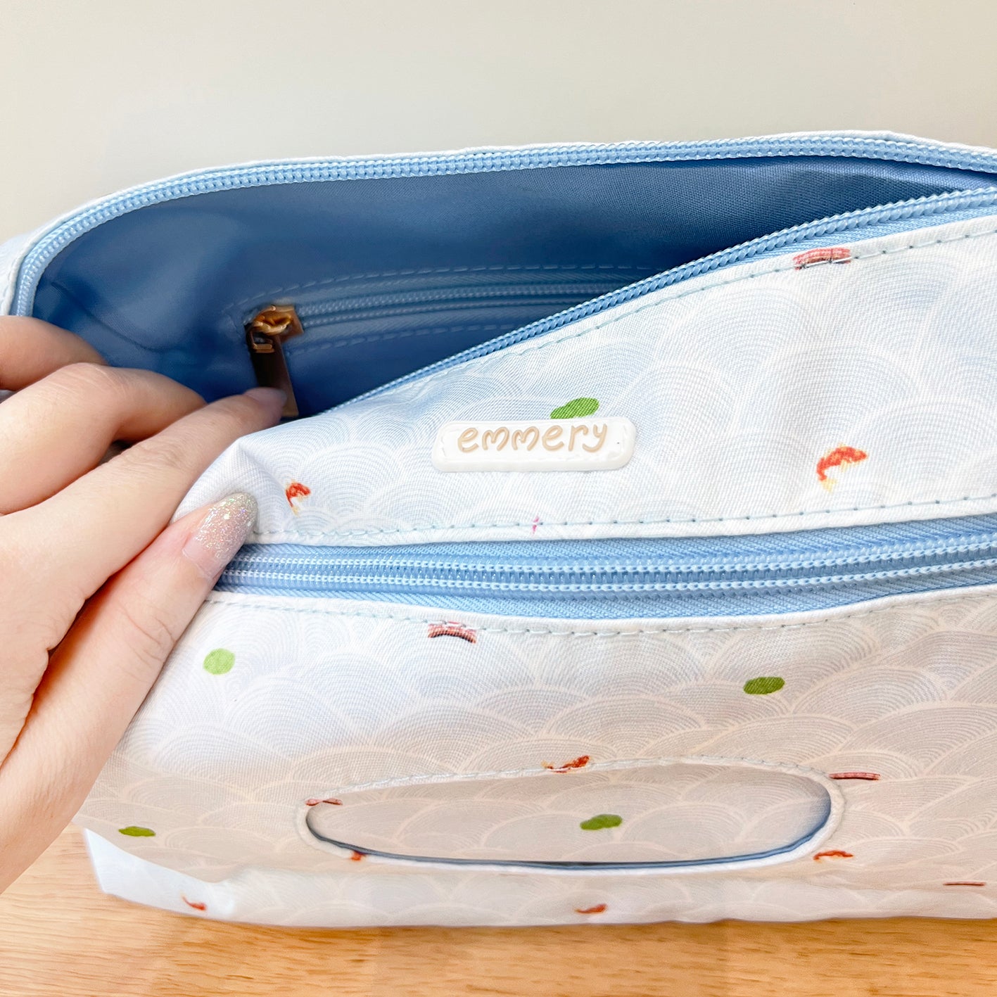 Emmery Zippy Go Diaper Clutch Bag - The Koi Garden