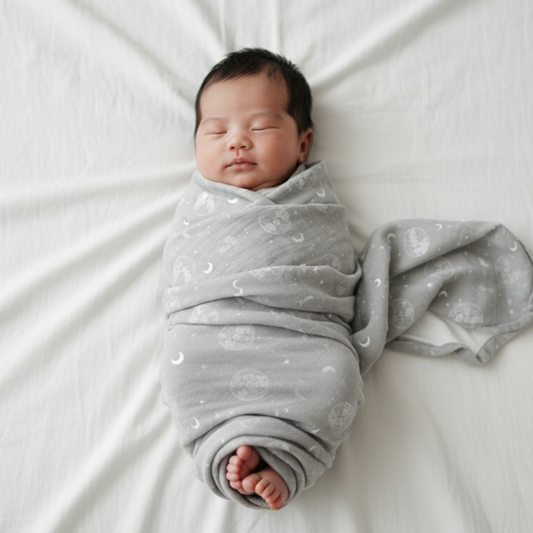 Little Emme Swaddle Blanket - Luna's Night Sky