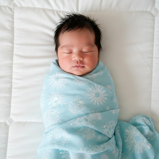 Bamboo Muslin Swaddle Blanket - Snowflakes