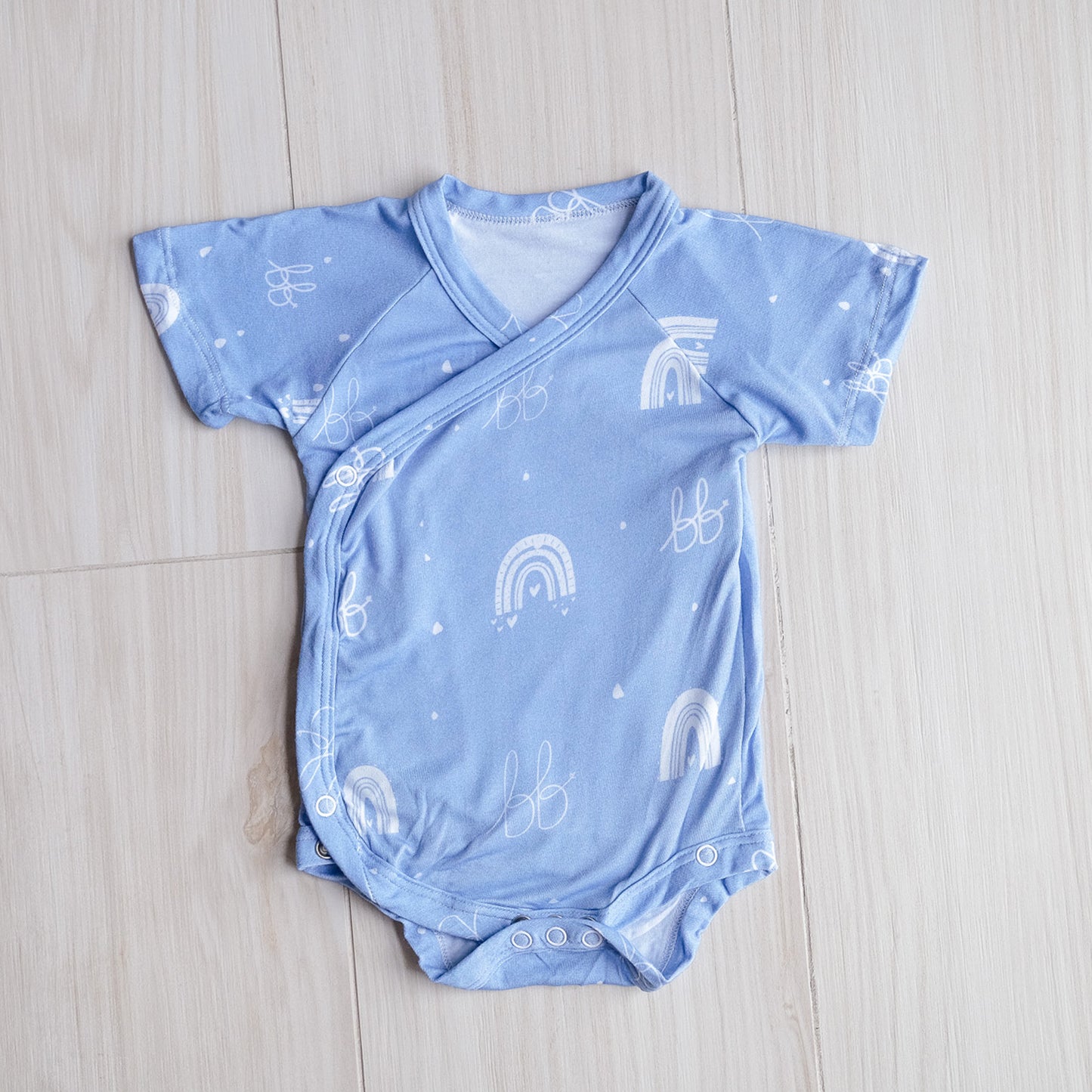 Bamboo Kimono Onesie - Sky Blue