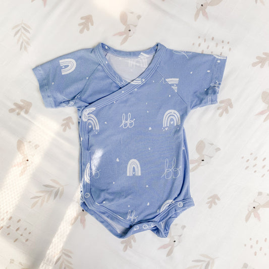 Bamboo Kimono Onesie - Sky Blue