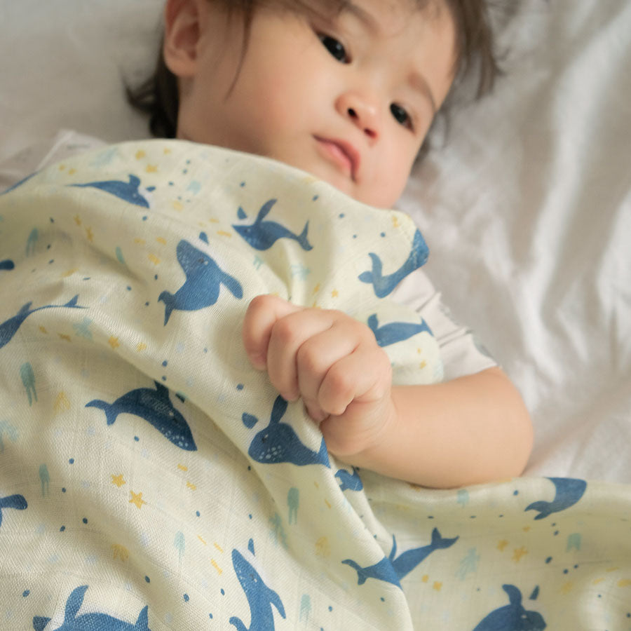Signature Art Series - Song of the Whales Swaddle Blanket
