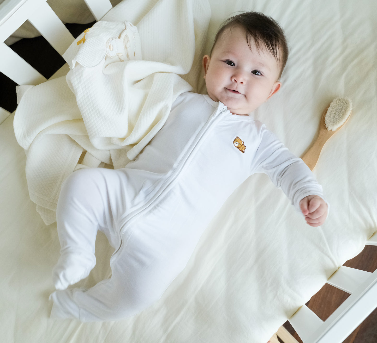 Premium Bamboo Sleepsuits - White