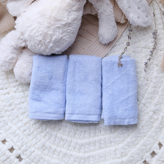 Bamboo Terry Face Towel - Blue