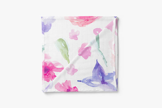 Bamboo Muslin Swaddle Blanket - Floral