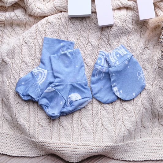 Bamboo Mittens and Booties - Sky Blue