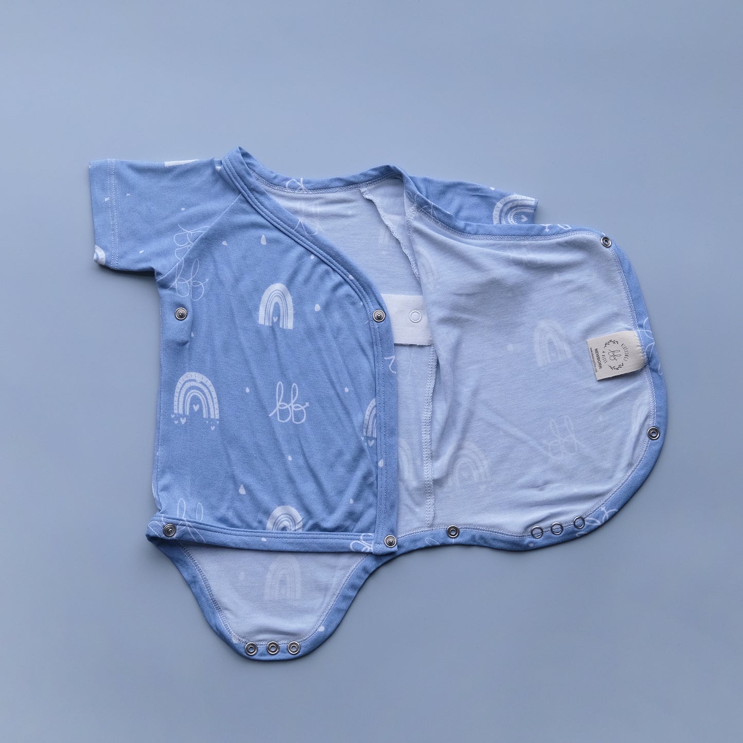 Bamboo Kimono Onesie - Sky Blue